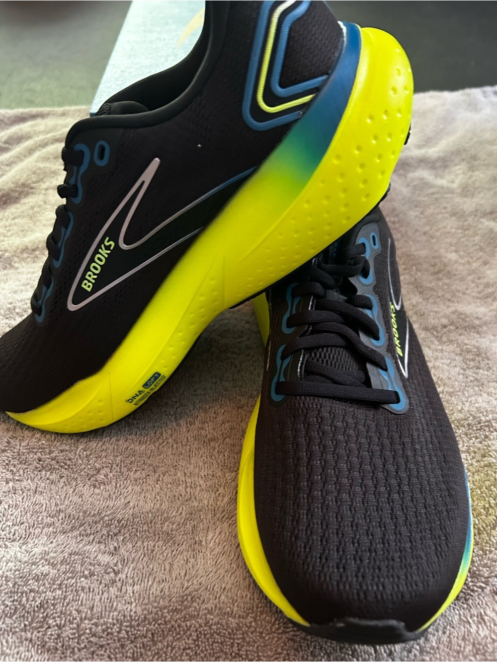 Brooks Glycerin 21 Men’s 8.5 Black Blue Nightlife NWT - Picture 2 of 7